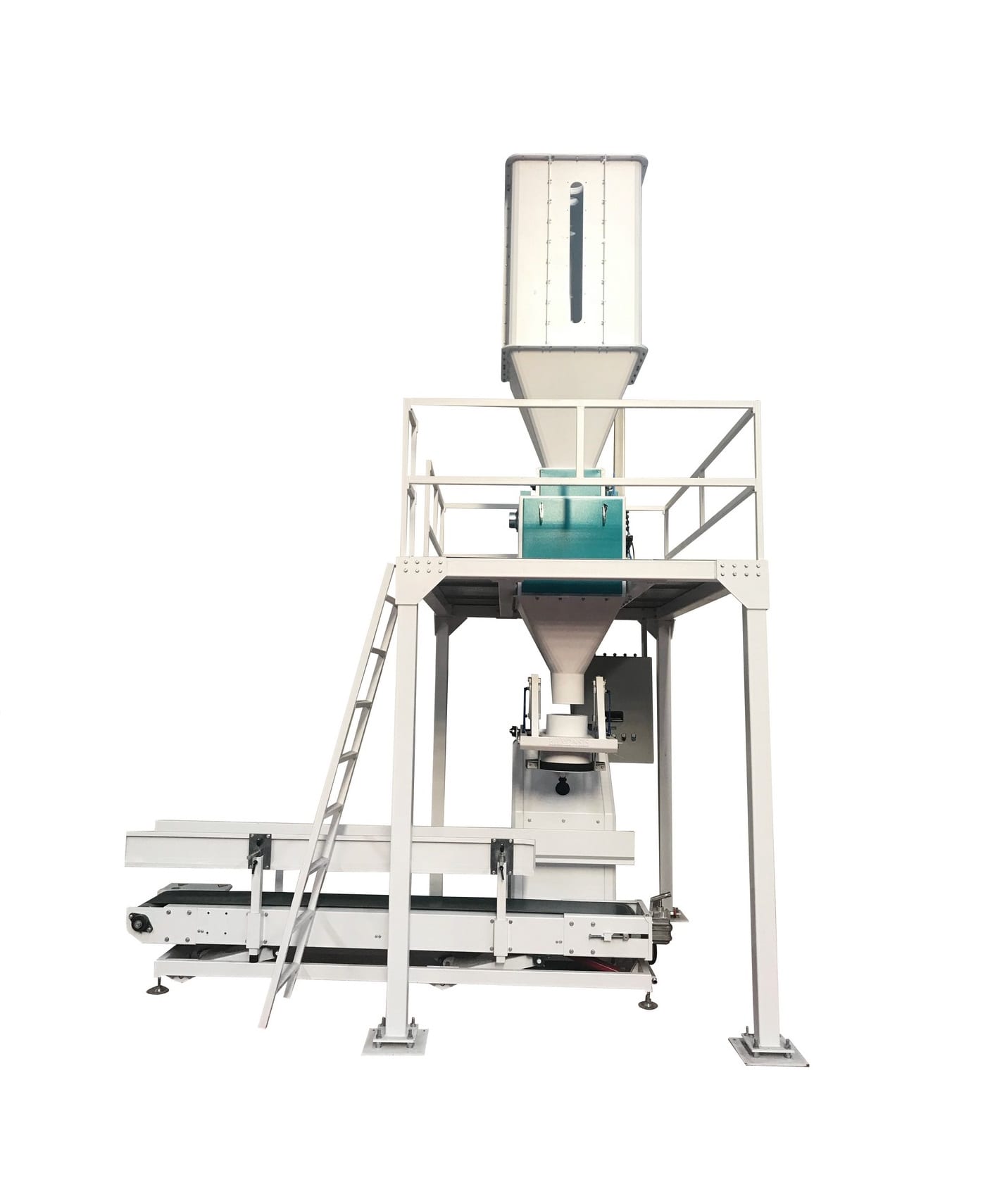 Máy đóng bao dạng hạt 10-25Kg 1 Đầu Cân 1 Vòi Xả